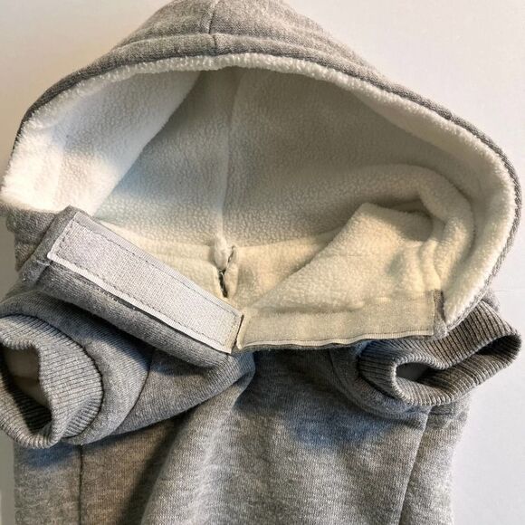 Zack & Zoey Fleece-Lined Grey Dog Hoodie Small/Medium 100% Cotton EUC - Picture 10 of 12